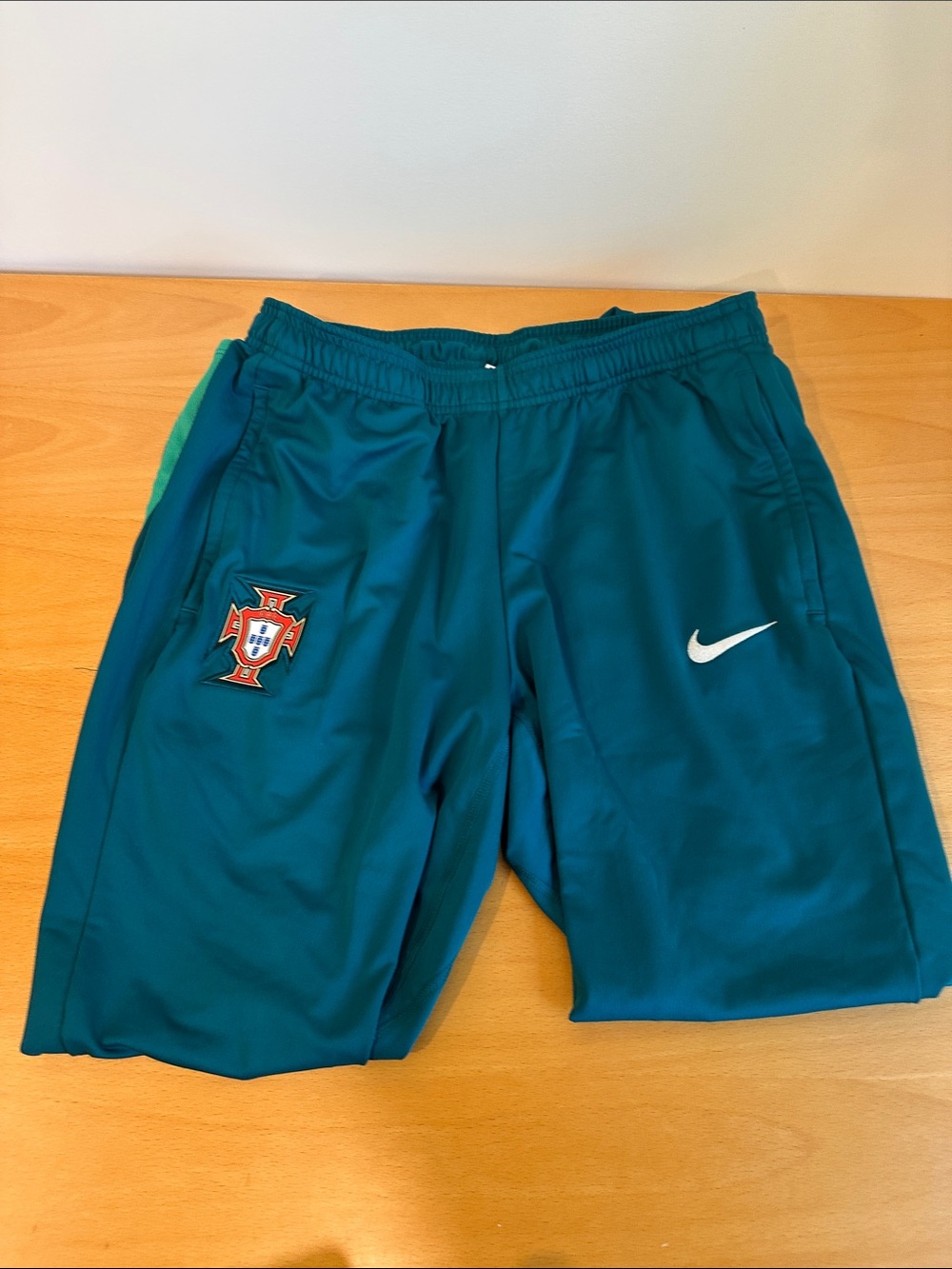 Nike Men’s Teal Athletic Shorts with Portugal Crest
